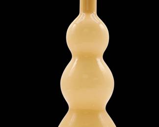 1950's Amber Cased Glass Empoli Italy Vase- Shippable