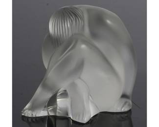 Lalique Crystal Signed Nude Sculpture