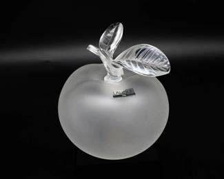 Lalique Frosted Glass 'Grand Pomme ' Apple Perfume Bottle