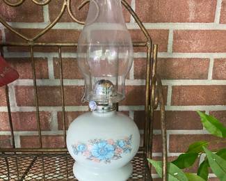 Hand painted oil lamp