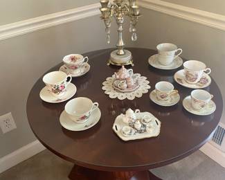 Teacup collection and Hummel mini tea set