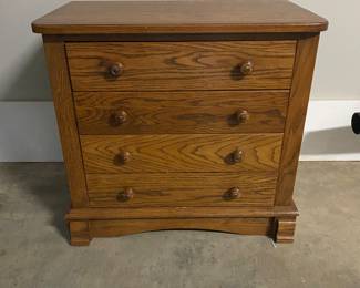 Solid oak end table
