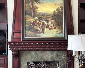 This is an incredible painting
Cows in stream
Massive and signed