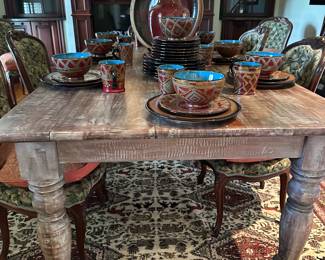 The china is hand thrown and from Italy
Microwave and dishwasher safe