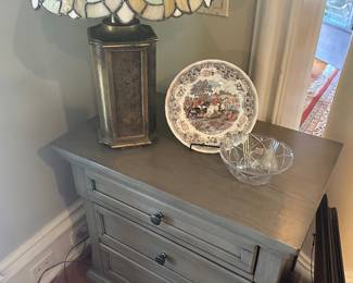 Awesome brass lamp with glass shade