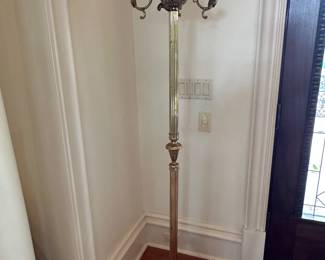 Antique solid brass hall stand