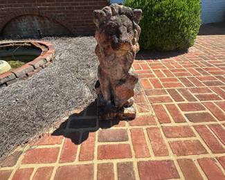 Pair of concrete lions