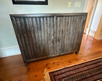 This is solid console
Distressed wood
High end store in Montana