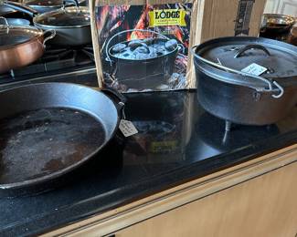 2 cast iron pans from lodge
Will be outside in the breeze way