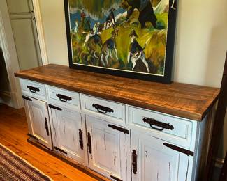 Absolutely fantastic mid century fight scene of bear and dogs and primitive server