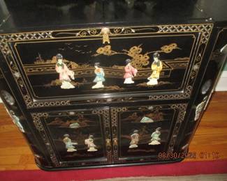 Front of liquor cabinet