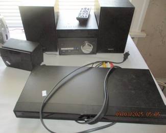 Sony shelf stereo and DVD player