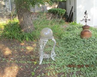gazing ball and stand