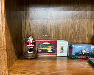 Musical Santa Figurine * Hallmark Keepsake Ornaments - Die Cast Santa in VW Bug Christmas Ornament