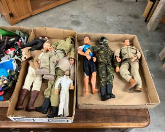 Assorted Sizes of G.I. Joe Dolls
