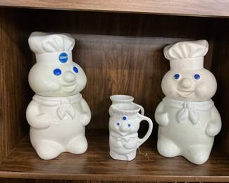 Pillsbury Doughboy Popin Fresh Cookie Jars & Mugs