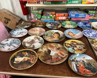 Collector Plates Including: Norman Rockwell * Franklin Mint * Reco Knowles * Homco Higgins Bond * Royal Dalton * Crate & Barrel * Royal Copenhagen * Dominic Mingolla * Bavaria Konigszelt * John McClelland * Juan Ferrandiz