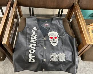2000 World Wrestling Federation Leather Vest "Stone Cold 3:16" Size M