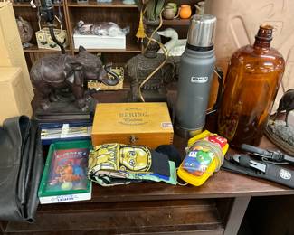 Wood Bering Casinos Cigar Box - Star War Socks - M&M Phone - Stanley Thermos