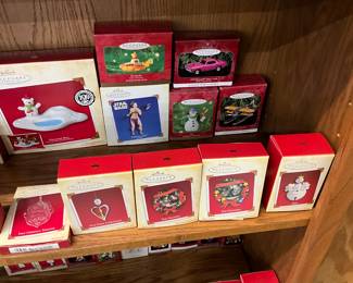 Assorted Keepsake Ornaments including - Snow Cub Club Collection * Beatles Yellow Submarine * Star Treck * Car * Plane
