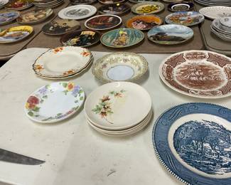 England Myott & Son Plates - Noritake Plates - Corelle Summer Blush Pansy Plates - Salem Maple Leaf Plates