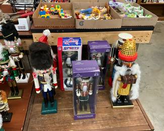 Assorted Nutcrackers Including NFL Nutcracker & Sequin Nutcrackers