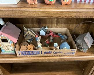 Assorted Bird Houses & Bird Figurines