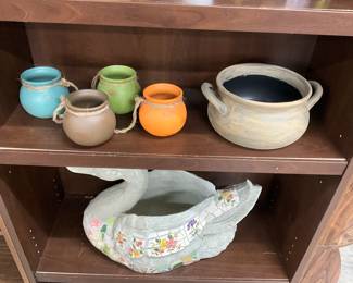 Ceramic Mini Hemp String Hanging Flower Pots