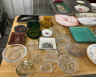 Assorted Ceramic & Glass Ashtrays