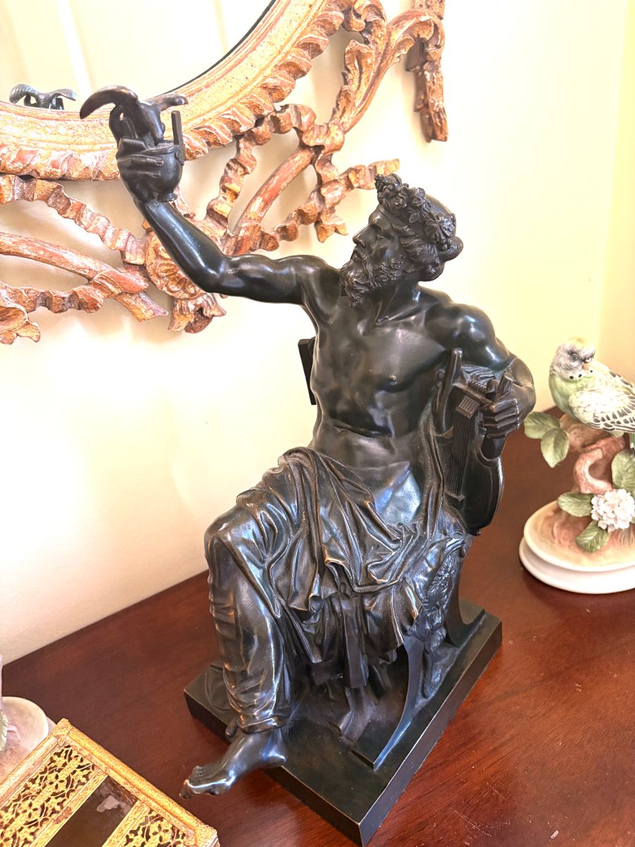Bronze French Bacchus statue, by E. Guillaume, A Dorenne Foundry