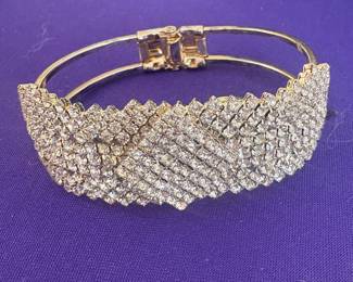 Rhinestone cuff bracelet 