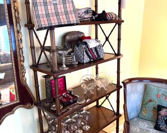 Faux bamboo etagere
