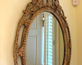 Stunning Louis XVI style gilt wood mirror