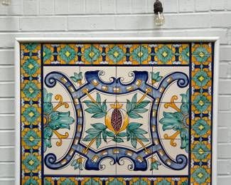 Framed porcelain tile art