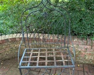 Metal yard bench
