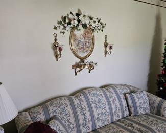 Queen size sleeper with matching wingback chair