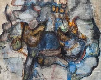 Large abstract oil.