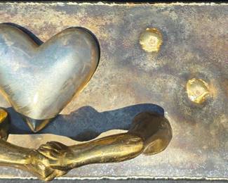 William Iaculla bronze assemblage box. One of two.