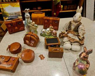 Bunnies and leather luggage