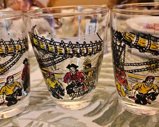 Pirate glassware set of 3