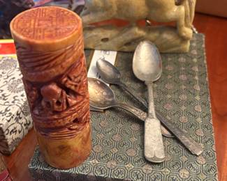 Soapstone seal & horse