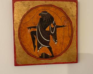 Greek hand painted plaque