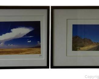 2 Framed Signed Desert Prints by Jerome Estes