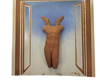 Yorgos Kypris Red Earthenware Studio 71 Slab Pottery Tile Signed