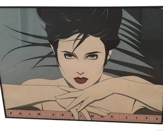 Vintage Framed Limited Edition Serigraph Patrick Nagel Palm Springs