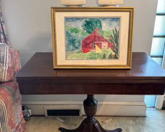 VINTAGE SWIVEL GAME TABLE