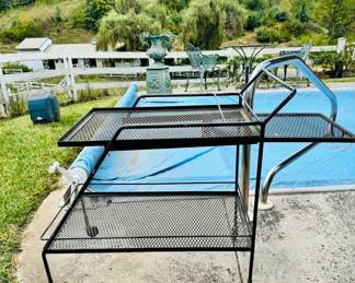 WROUGHT IRON OUTDOOR CART