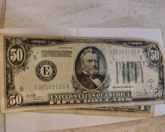 Early 1900s  50 dollar note