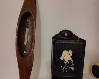 Antique Match holder with devil chef.