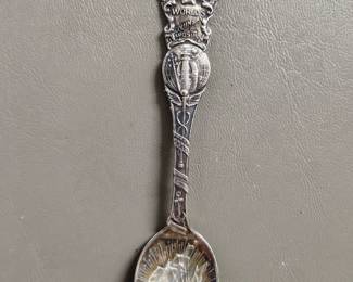 Unique original pan pacific exposition (first worlds fair ) sterling silver spoon.